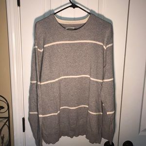 Old Navy Gray and White stripe Sweatshirt